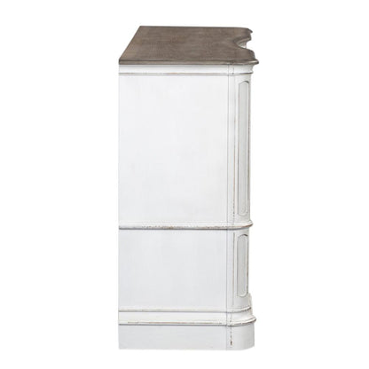 Magnolia Manor 9 Drawer Dresser in Antique White