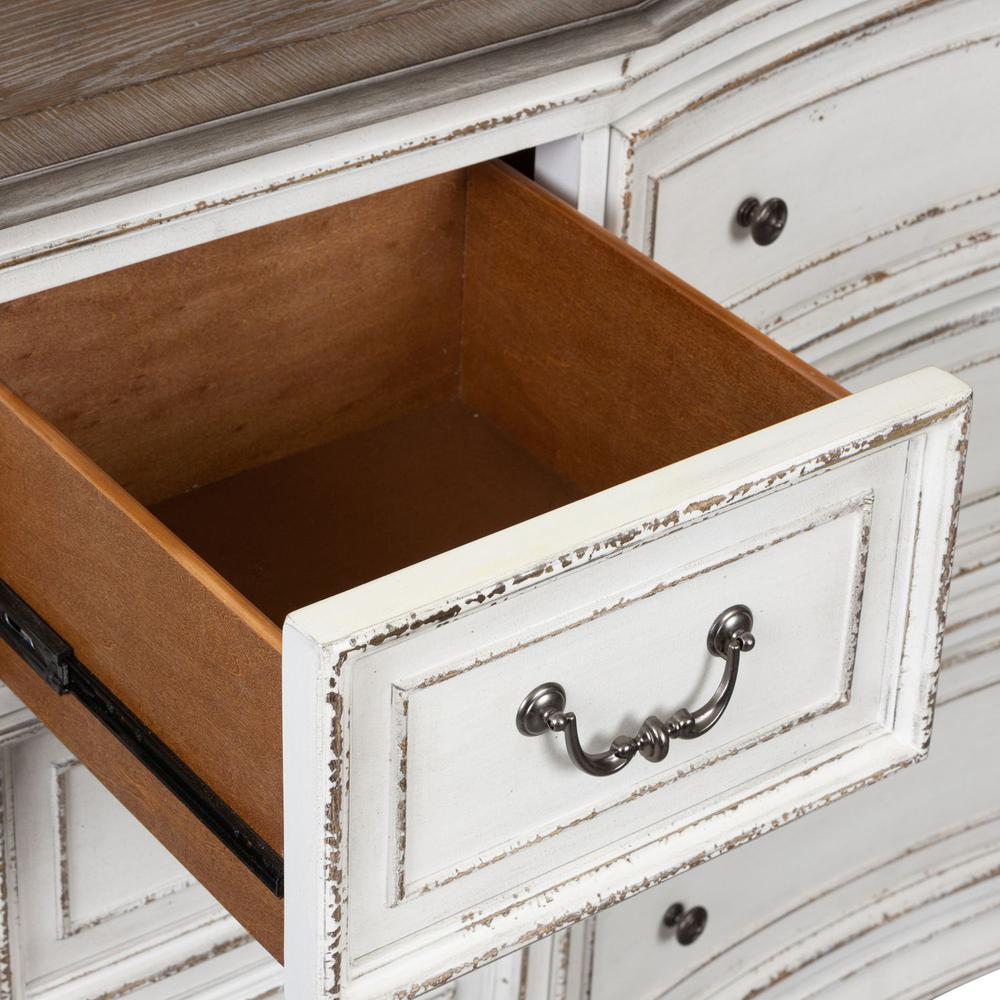 Magnolia Manor 9 Drawer Dresser in Antique White