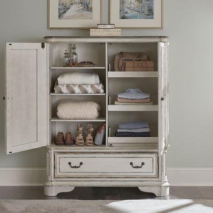 Magnolia Manor Door Chest in Antique White