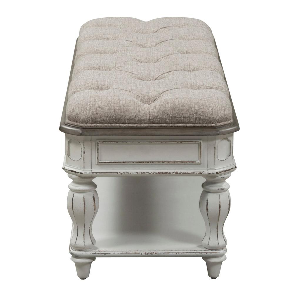 Magnolia Manor Bed Bench in Antique White