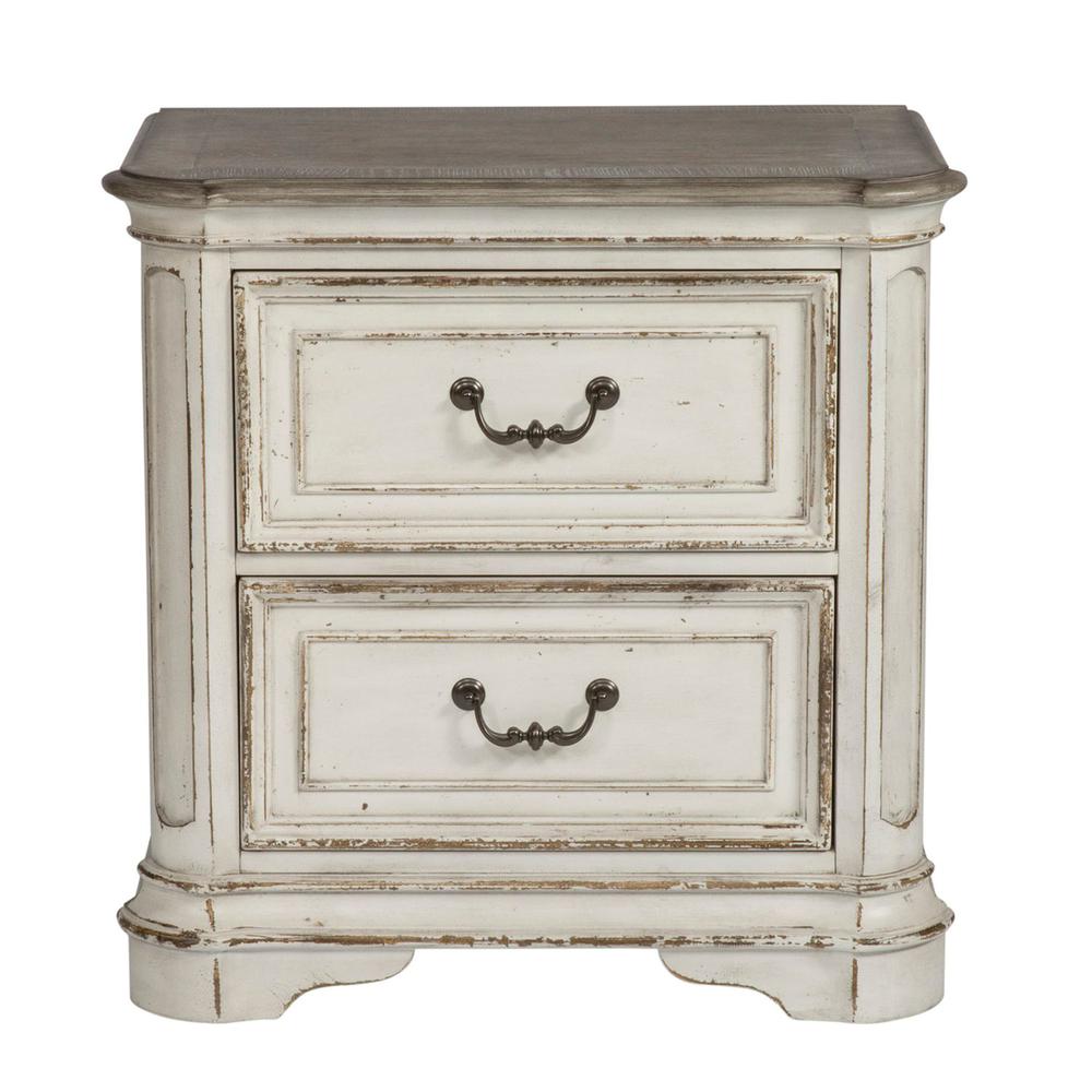 Magnolia Manor 2 Drawer Night Stand in Antique White