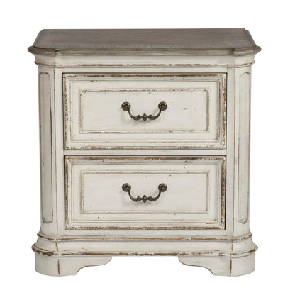 Magnolia Manor 2 Drawer Night Stand in Antique White