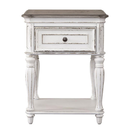 Magnolia Manor Leg Night Stand in Antique White