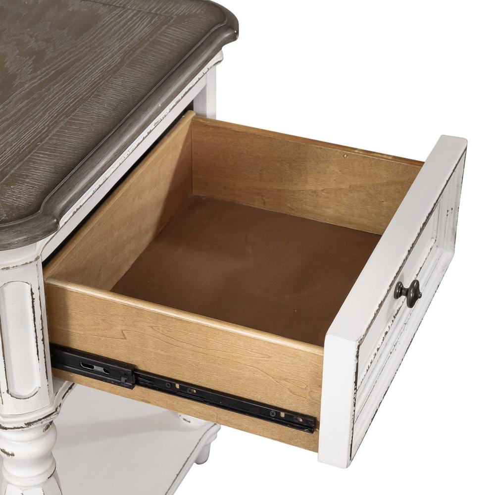 Magnolia Manor Leg Night Stand in Antique White