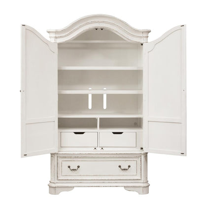 Magnolia Manor Armoire in Antique White