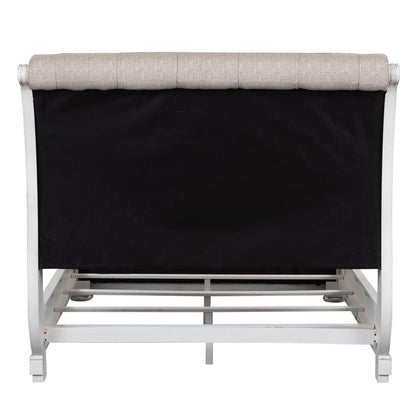 Magnolia Manor King California Upholstered Sleigh Bed in Antique White
