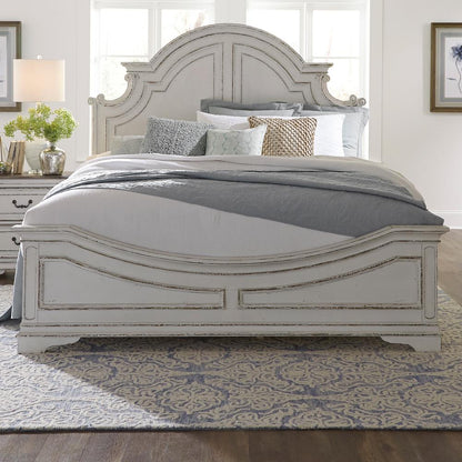 Magnolia Manor King Panel Bed in Antique White