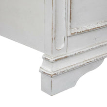 Solid Wood King Bed Frame and Headboard, European Traditional Panel Bed, White
