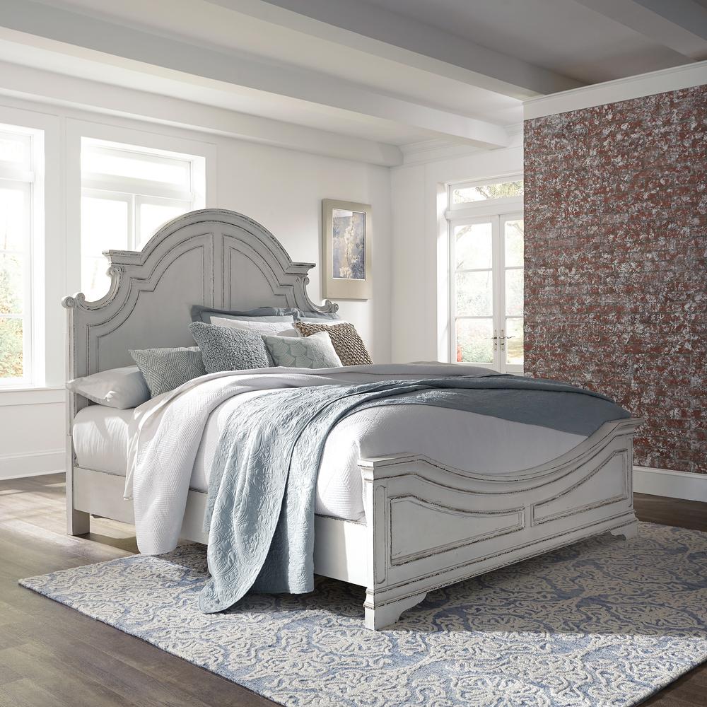 Magnolia Manor Queen Panel Bed in Antique White