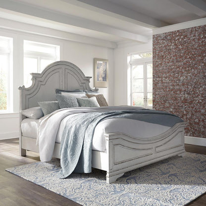 Magnolia Manor Queen Panel Bed in Antique White