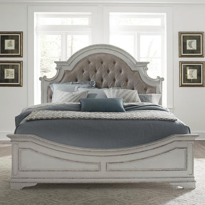 Magnolia Manor Queen Upholstered Bed in Antique White