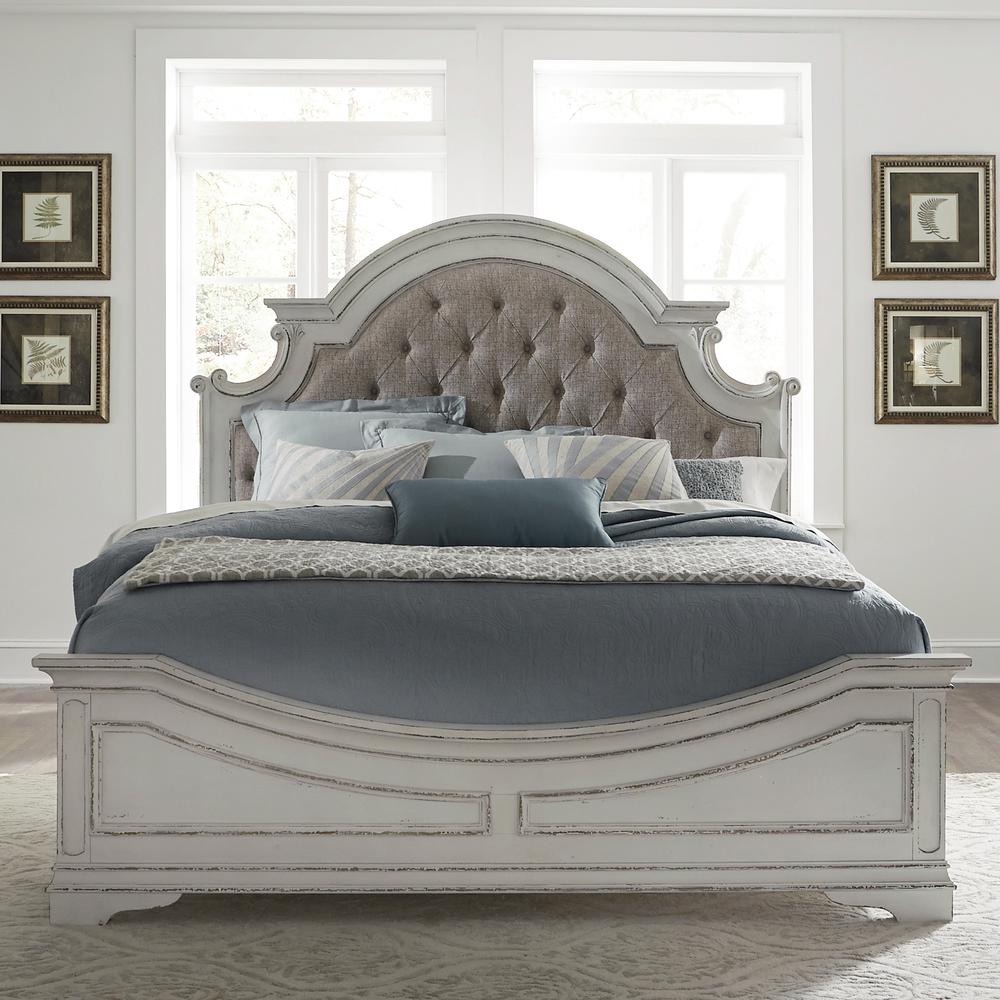 Magnolia Manor Queen Upholstered Bed in Antique White