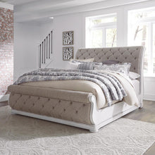 Magnolia Manor Queen Upholstered Sleigh Bed in Antique White
