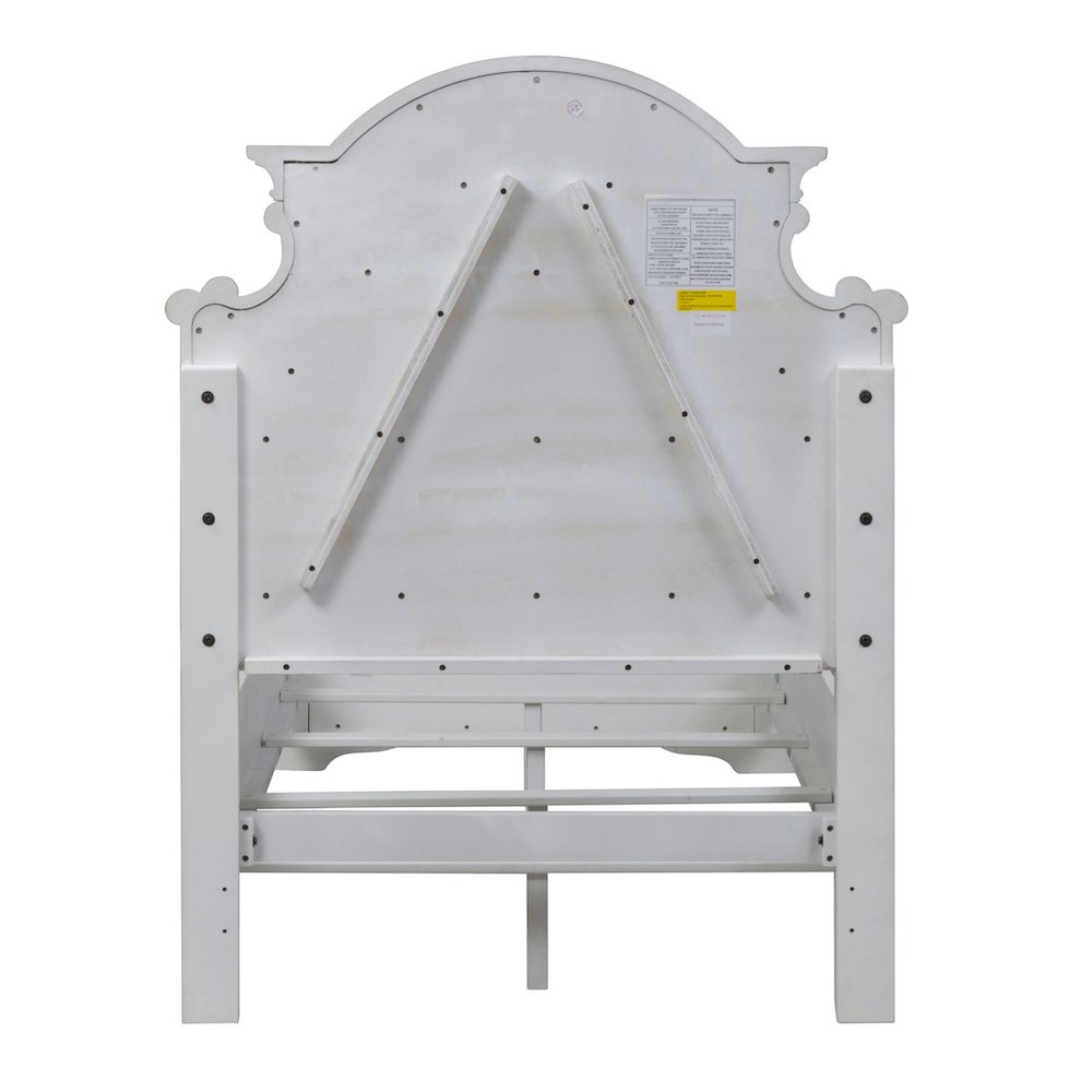 Magnolia Manor Twin Upholstered Bed - Antique White & Weathered Bark