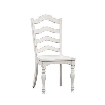 Magnolia Manor Ladder Back Side Chair (RTA) in Antique White
