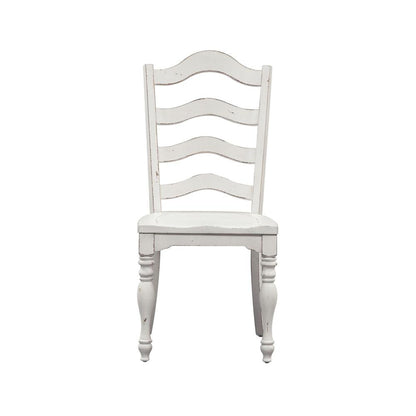 Magnolia Manor Ladder Back Side Chair (RTA) in Antique White
