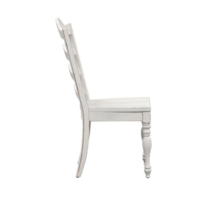 Magnolia Manor Ladder Back Side Chair (RTA) in Antique White
