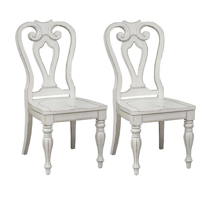 Magnolia Manor Splat Back Side Chair (RTA)-Set of 2 in Antique White