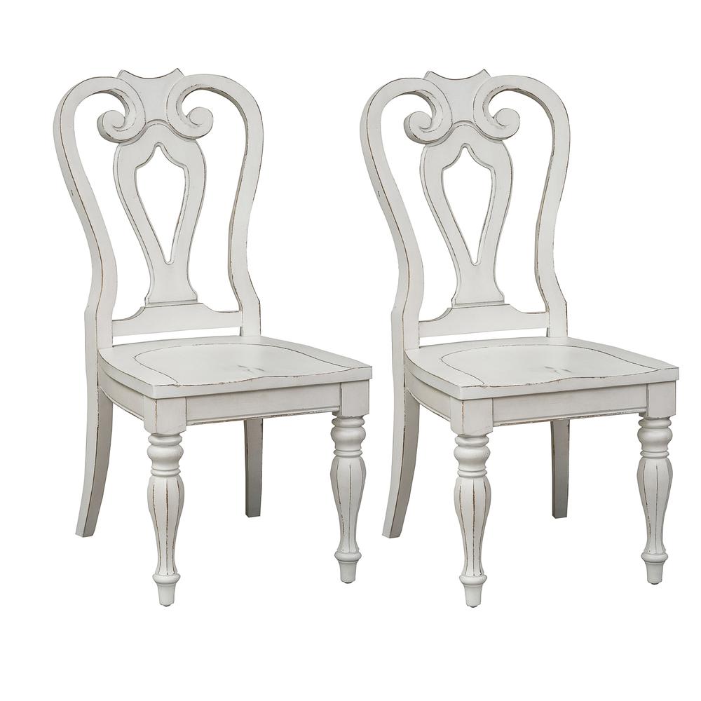 Magnolia Manor Splat Back Side Chair (RTA)-Set of 2 in Antique White