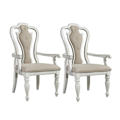 Splat Back Upholstered Arm Chair (RTA)-Set of 2