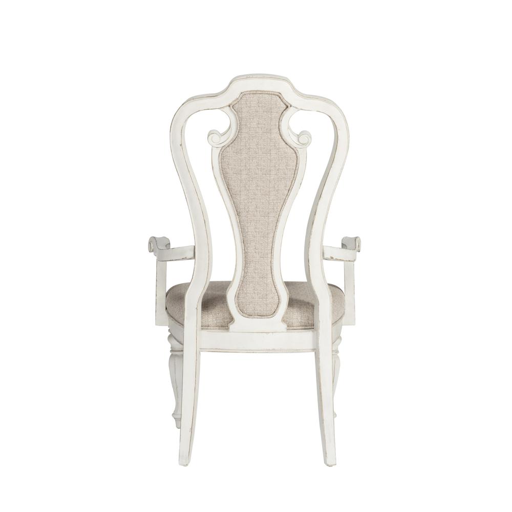 Magnolia Manor Splat Back Upholstered Arm Chair (RTA) in Antique White