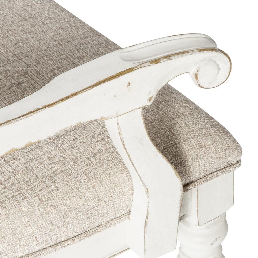 Magnolia Manor Splat Back Upholstered Arm Chair (RTA) in Antique White