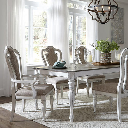 Magnolia Manor Splat Back Upholstered Arm Chair (RTA) in Antique White
