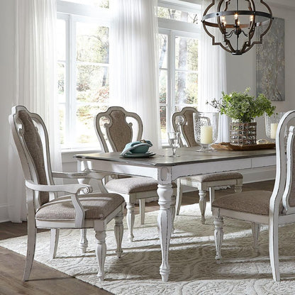 Magnolia Manor Splat Back Upholstered Arm Chair (RTA) in Antique White