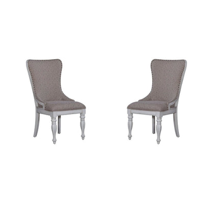 Upholstered Wing Back Side Chair for Dining Room, Set of 2
