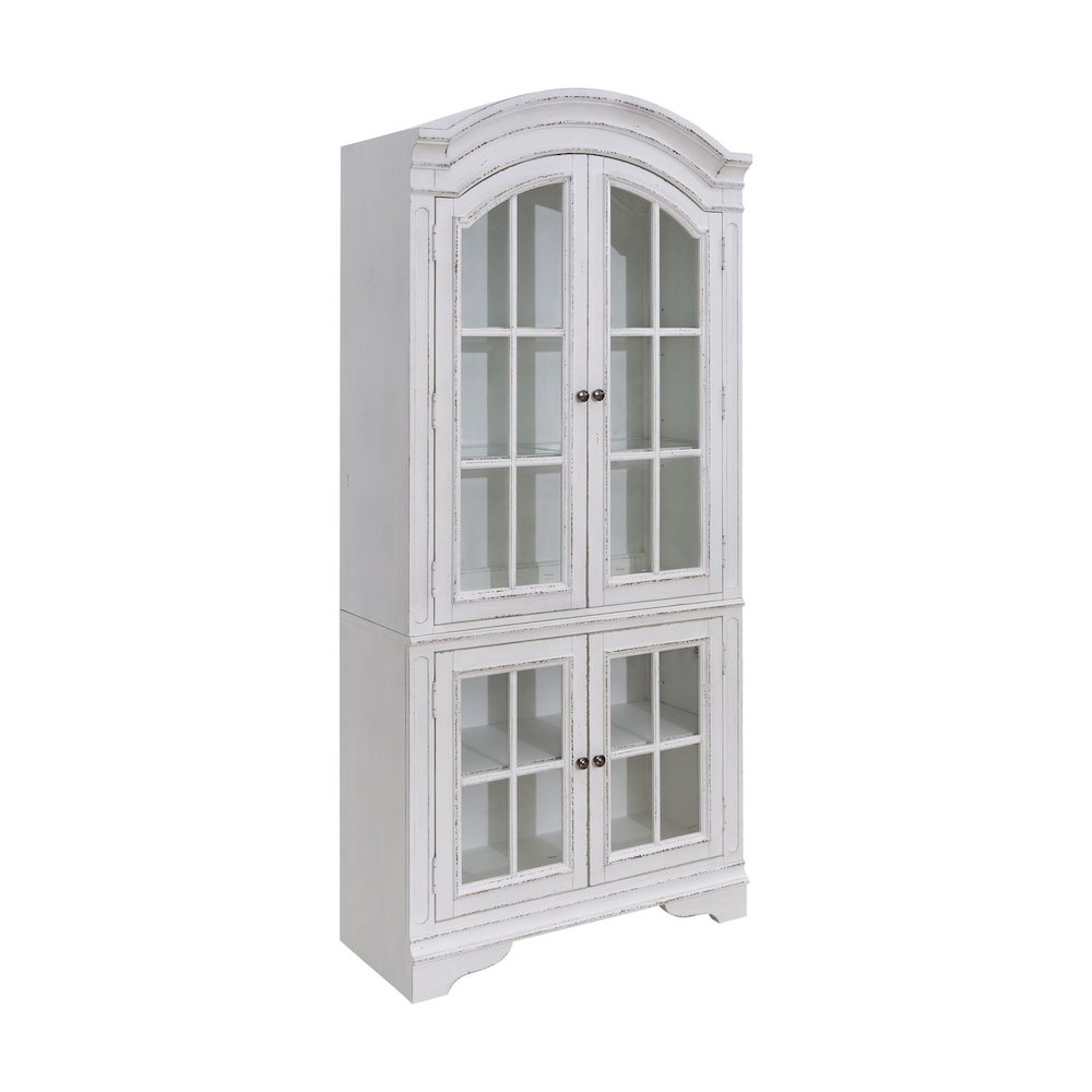Magnolia Manor Glass Display Cabinet - LED Touch Light, Storage Display