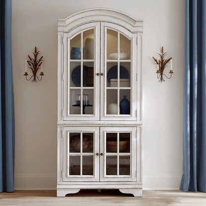 Magnolia Manor Glass Display Cabinet - LED Touch Light, Storage Display
