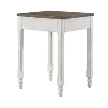 Corner Filler Table European Traditional  - Antique White & Weathered Bark