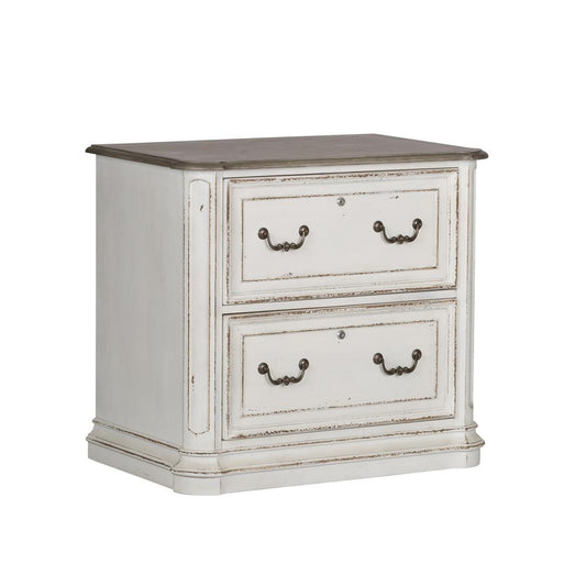 Magnolia Manor Jr Executive Media Lateral File in Antique White