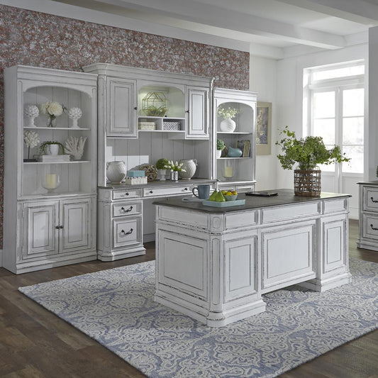 Magnolia Manor Bunching Bookcase in Antique White