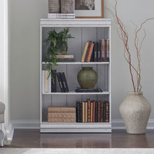 Magnolia Manor 48 Inch Bookcase Office Storage  - Antique White & Weathered Bark