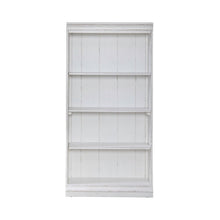 Magnolia Manor 60 Inch Bookcase Office Storage  - Antique White & Weathered Bark