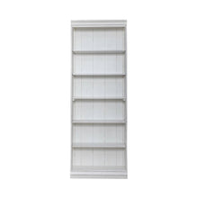 Magnolia Manor 84 Inch Bookcase Office Storage  - Antique White & Weathered Bark
