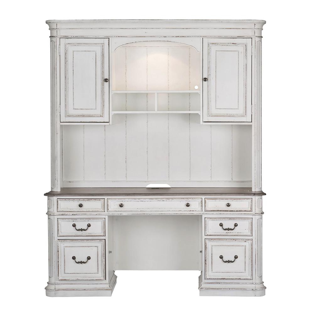 Magnolia Manor Complete 5 Piece Desk in Antique White