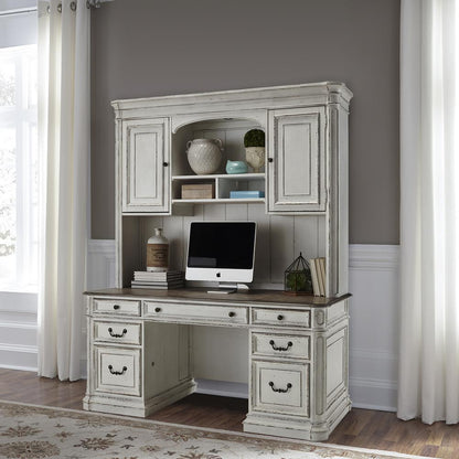 Magnolia Manor Complete 5 Piece Desk in Antique White