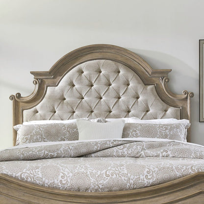 Magnolia Manor Queen Upholstered Panel Headboard - Weathered Bisque