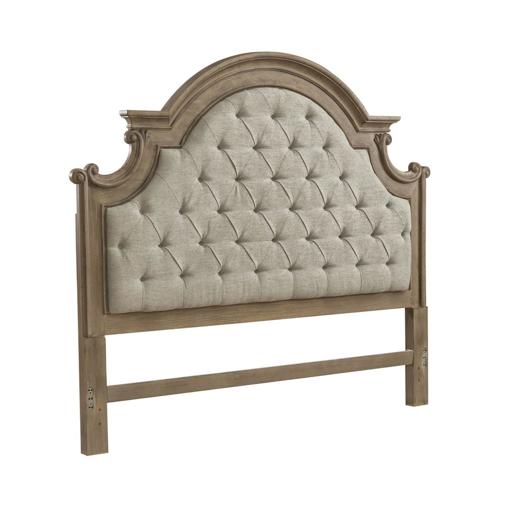 Magnolia Manor Queen Upholstered Panel Headboard - Weathered Bisque