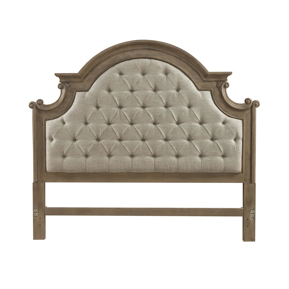Magnolia Manor Queen Upholstered Panel Headboard - Weathered Bisque