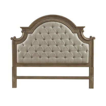 Magnolia Manor Queen Upholstered Panel Headboard - Weathered Bisque