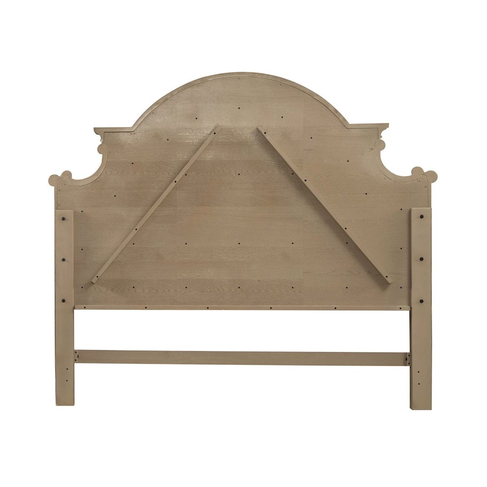 Magnolia Manor Queen Upholstered Panel Headboard - Weathered Bisque