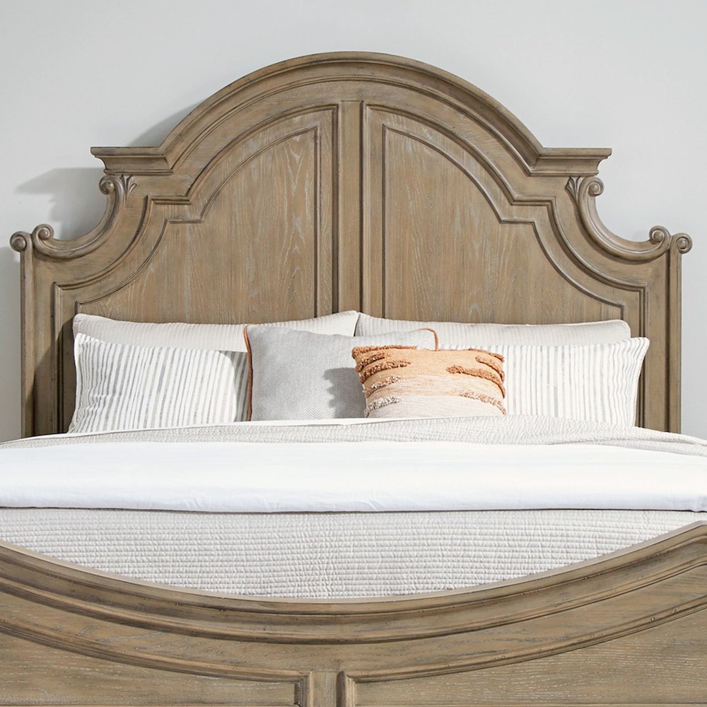 Magnolia Manor King Panel Headboard in Weathered Bisque