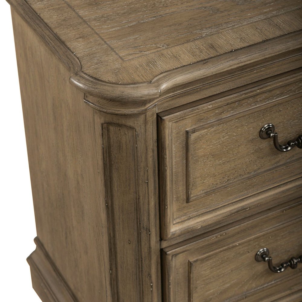 Magnolia Manor 2 Drawer Nightstand in Weathered Bisque