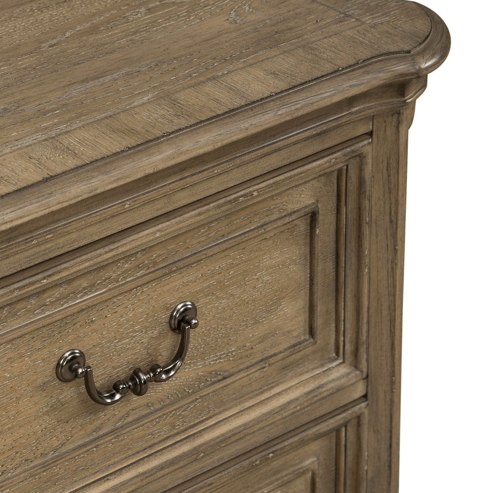 Magnolia Manor 2 Drawer Nightstand in Weathered Bisque