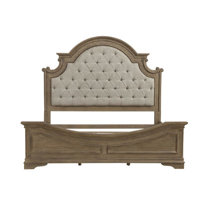 Magnolia Manor King Uph Bed in Weathered Bisque