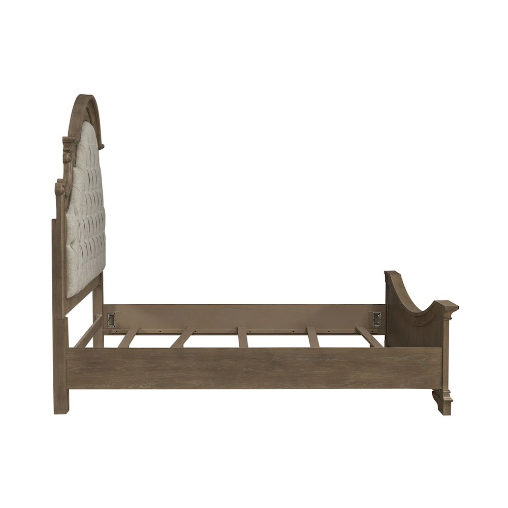 Magnolia Manor King Uph Bed in Weathered Bisque