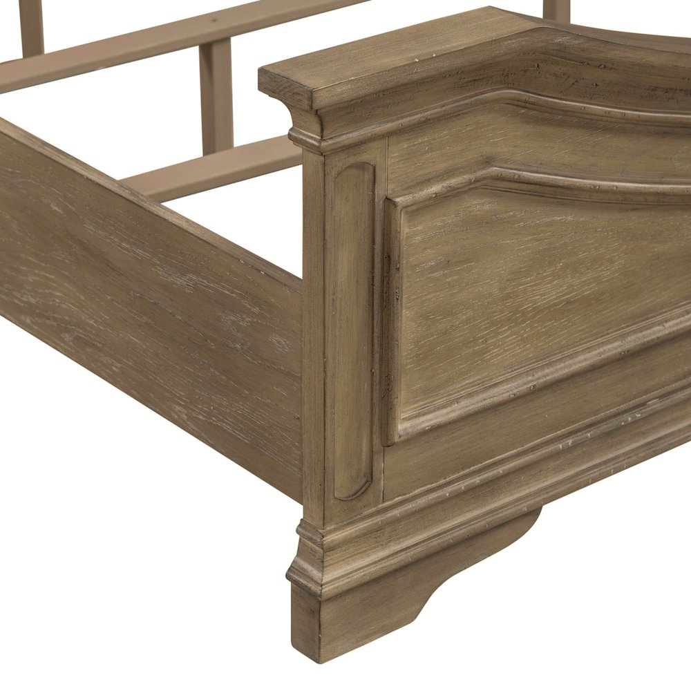 Magnolia Manor King Uph Bed in Weathered Bisque